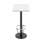 Flash Furniture Piano del tavolo rettangolare laminato 24'' x 30'' con base da tavolo rotonda alta da bar 18'' e anello poggiapiedi