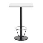 Flash Furniture Piano del tavolo rettangolare laminato 24'' x 30'' con base da tavolo rotonda alta da bar 18'' e anello poggiapiedi