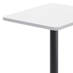 Flash Furniture Piano del tavolo rettangolare laminato 24'' x 30'' con base da tavolo rotonda alta da bar 18'' e anello poggiapiedi