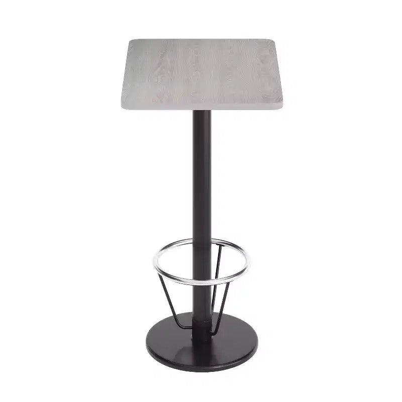 Flash Furniture Piano del tavolo rettangolare laminato 24'' x 30'' con base da tavolo rotonda alta da bar 18'' e anello poggiapiedi