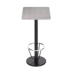 Flash Furniture Piano del tavolo rettangolare laminato 24'' x 30'' con base da tavolo rotonda alta da bar 18'' e anello poggiapiedi