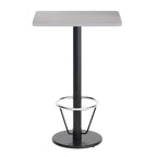 Flash Furniture Piano del tavolo rettangolare laminato 24'' x 30'' con base da tavolo rotonda alta da bar 18'' e anello poggiapiedi