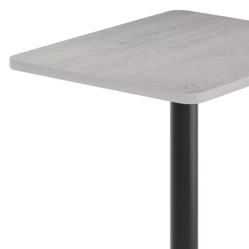 Flash Furniture Piano del tavolo rettangolare laminato 24'' x 30'' con base da tavolo rotonda alta da bar 18'' e anello poggiapiedi