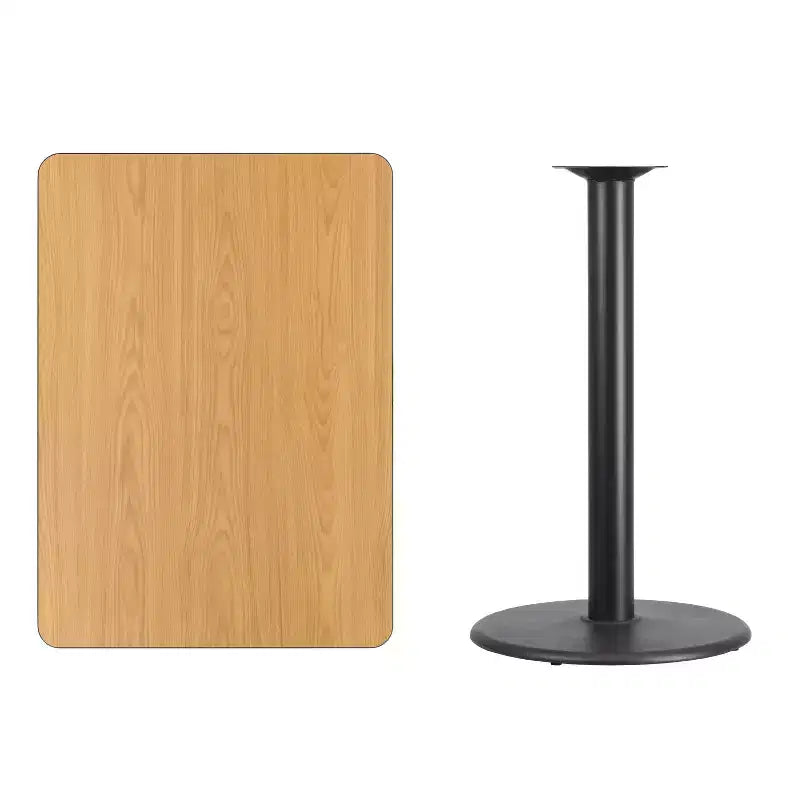 Flash Furniture Piano tavolo rettangolare in laminato 76 x 107 cm con base per tavolo altezza bar rotonda 61 cm