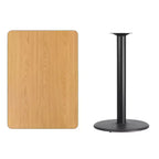 Flash Furniture Piano tavolo rettangolare in laminato 76 x 107 cm con base per tavolo altezza bar rotonda 61 cm