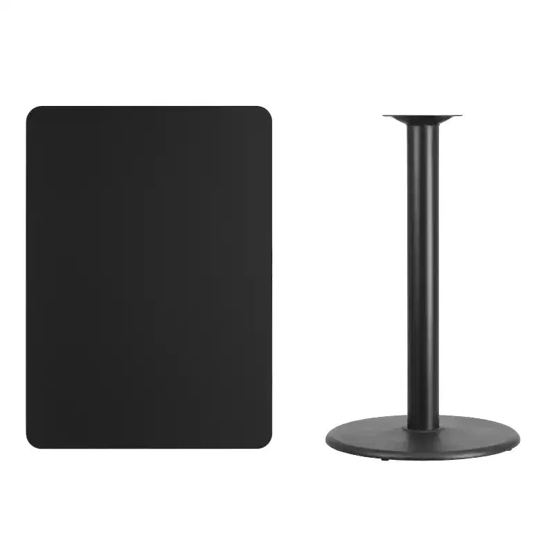Flash Furniture Piano tavolo rettangolare in laminato 76 x 107 cm con base per tavolo altezza bar rotonda 61 cm
