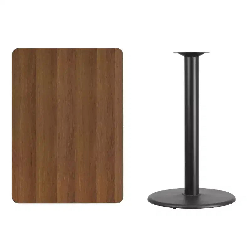 Flash Furniture Piano tavolo rettangolare in laminato 76 x 107 cm con base per tavolo altezza bar rotonda 61 cm