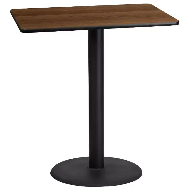 Flash Furniture Piano tavolo rettangolare in laminato 76 x 107 cm con base per tavolo altezza bar rotonda 61 cm