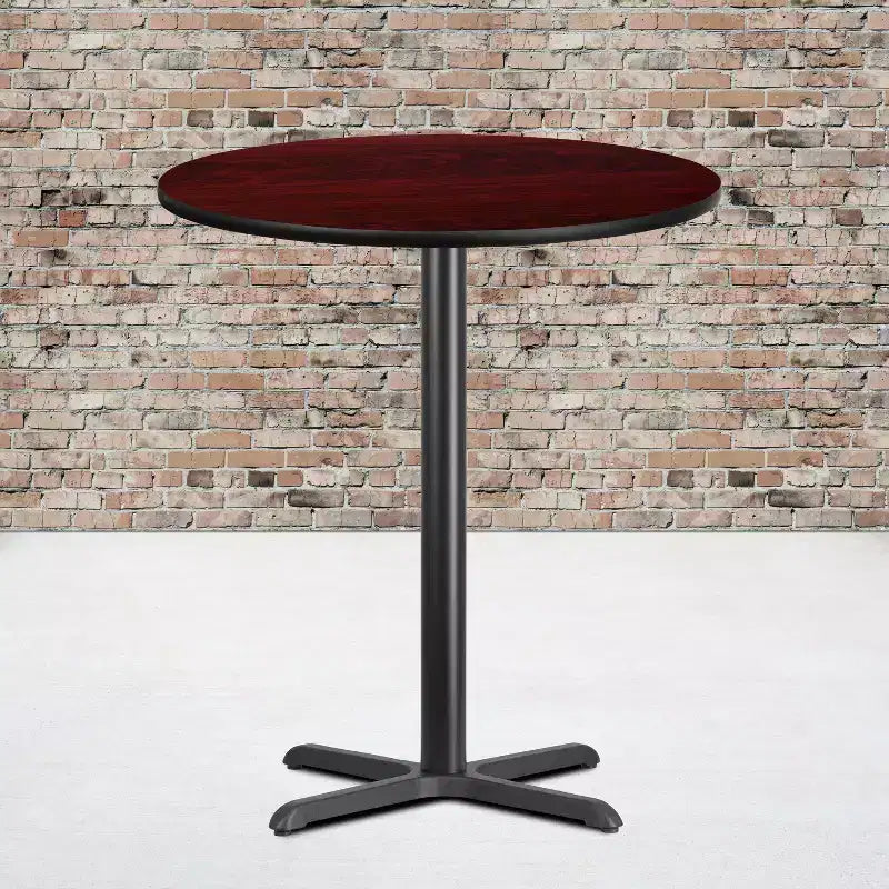 Flash Furniture Piano Tavolo Rotondo Laminato da 36'' con Base Tavolo Altezza Bar da 30'' x 30''