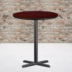 Flash Furniture Piano Tavolo Rotondo Laminato da 36'' con Base Tavolo Altezza Bar da 30'' x 30''