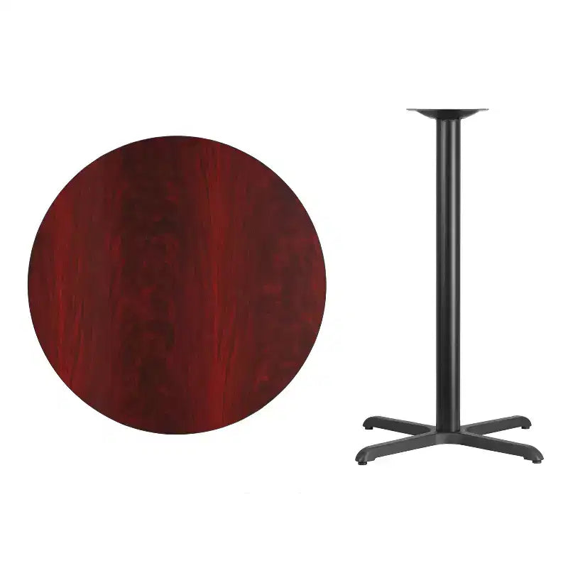 Flash Furniture Piano Tavolo Rotondo Laminato da 36'' con Base Tavolo Altezza Bar da 30'' x 30''