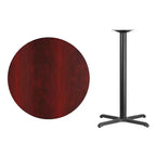 Flash Furniture Piano Tavolo Rotondo Laminato da 36'' con Base Tavolo Altezza Bar da 30'' x 30''
