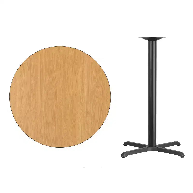 Flash Furniture Piano Tavolo Rotondo Laminato da 36'' con Base Tavolo Altezza Bar da 30'' x 30''