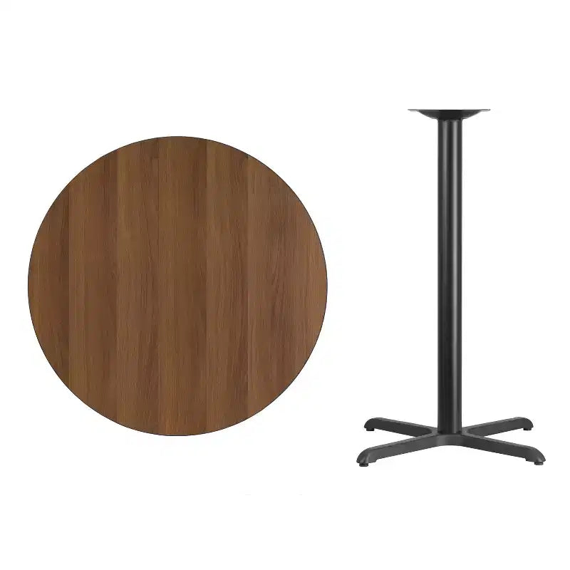 Flash Furniture Piano Tavolo Rotondo Laminato da 36'' con Base Tavolo Altezza Bar da 30'' x 30''