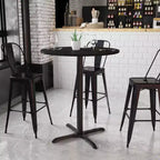 Flash Furniture Piano Tavolo Rotondo Laminato da 36'' con Base Tavolo Altezza Bar da 30'' x 30''