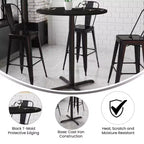 Flash Furniture Piano Tavolo Rotondo Laminato da 36'' con Base Tavolo Altezza Bar da 30'' x 30''