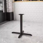 Flash Furniture Beverly Base a X per Tavolo da Ristorante 60 x 76 cm con Colonna Diam. 7,6 cm Altezza Tavolo