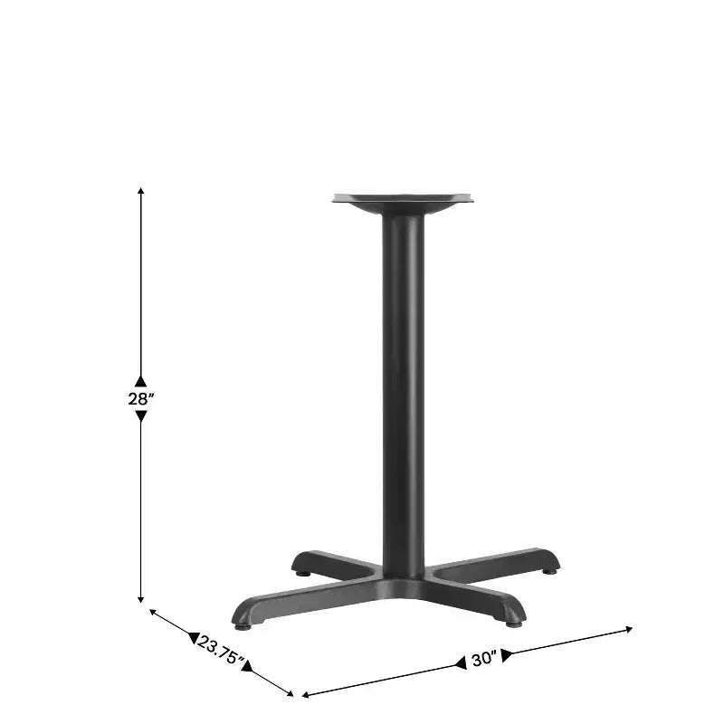 Flash Furniture Beverly Base a X per Tavolo da Ristorante 60 x 76 cm con Colonna Diam. 7,6 cm Altezza Tavolo