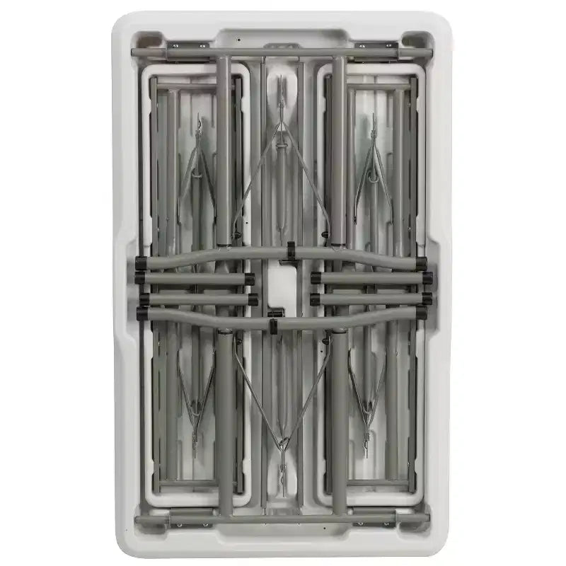 Flash Furniture Set Tavolo e Panca Pieghevoli Portatili in Plastica da 3 Pezzi