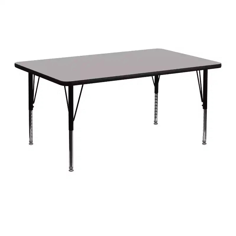 Tavolo da attività rettangolare Flash Furniture 60x120 cm con piano in laminato HP - Gambe corte regolabili in altezza