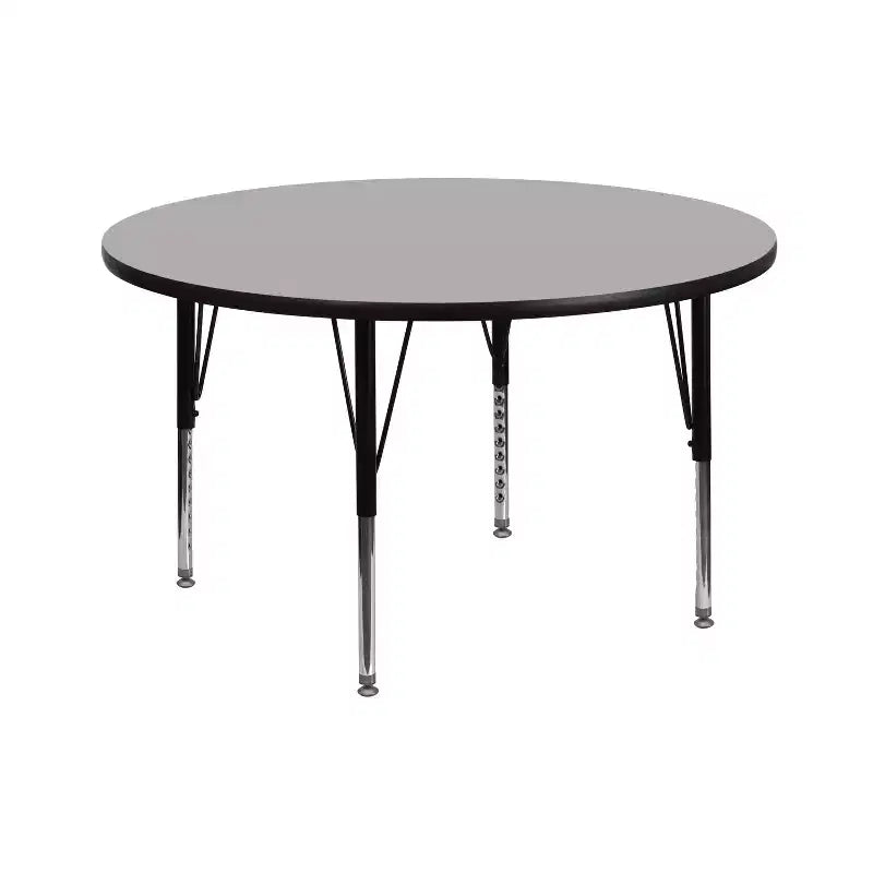 Flash Furniture Tavolo da Attività Rotondo 42'' con Laminato Termico - Gambe Corte Regolabili in Altezza