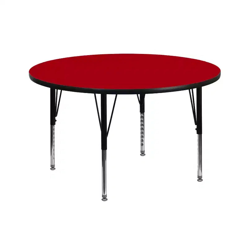 Flash Furniture Tavolo da Attività Rotondo 42'' con Laminato Termico - Gambe Corte Regolabili in Altezza