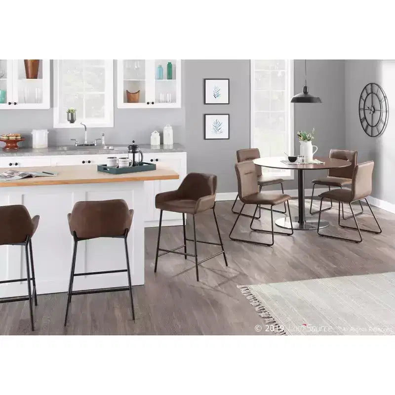 Set di 2 sgabelli da bar industriali Daniella altezza bancone - LumiSource