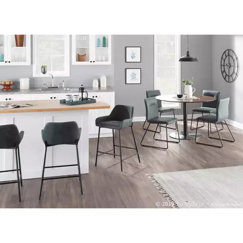 Set di 2 sgabelli da bar industriali Daniella altezza bancone - LumiSource