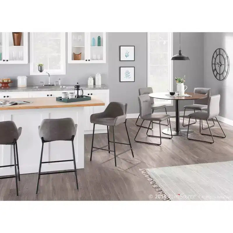 Set di 2 sgabelli da bar industriali Daniella altezza bancone - LumiSource