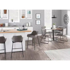 Set di 2 sgabelli da bar industriali Daniella altezza bancone - LumiSource