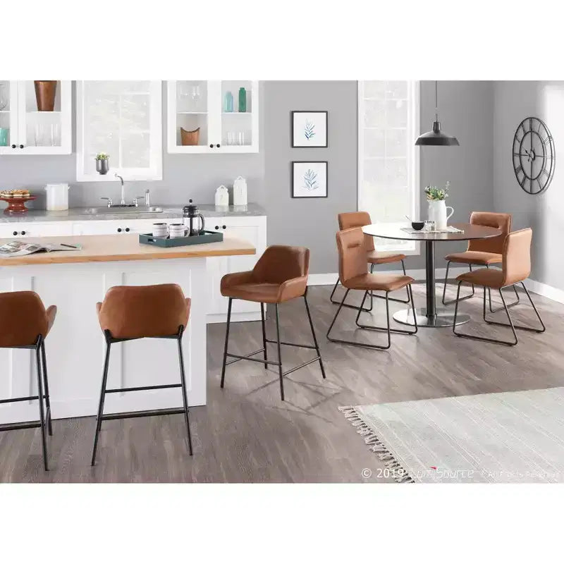 Set di 2 sgabelli da bar industriali Daniella altezza bancone - LumiSource