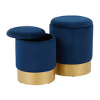 Set di 2 pouf nido Marla Contemporary Glam - LumiSource