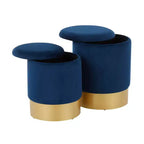 Set di 2 pouf nido Marla Contemporary Glam - LumiSource