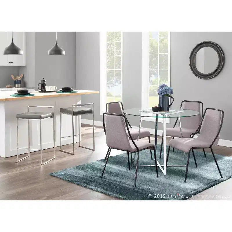 Set di 2 sgabelli da bar impilabili Fuji Contemporary - LumiSource