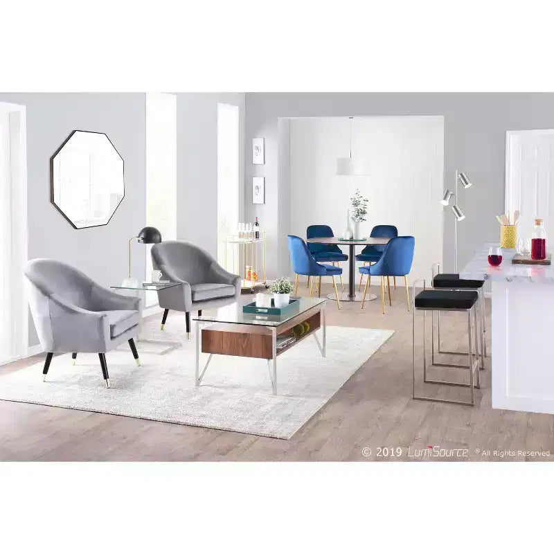 Set di 2 sgabelli da bar impilabili Fuji Contemporary - LumiSource
