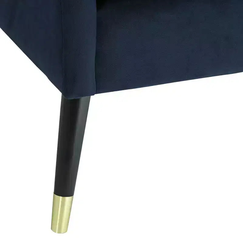 Poltrona d'Appoggio Trapuntata in Tessuto Blu Tilman Studio 55D
