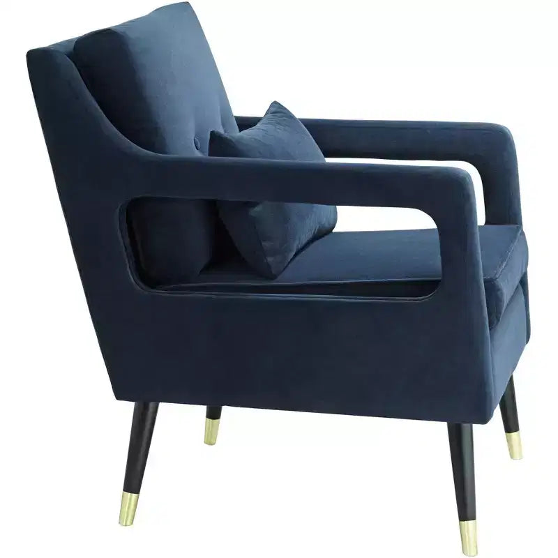 Poltrona d'Appoggio Trapuntata in Tessuto Blu Tilman Studio 55D