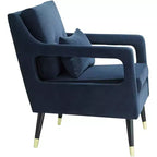 Poltrona d'Appoggio Trapuntata in Tessuto Blu Tilman Studio 55D