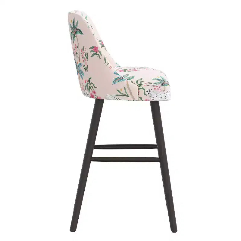Sgabello da Bar Skyline Furniture Sherrie con Schienale Curvo Fantasia