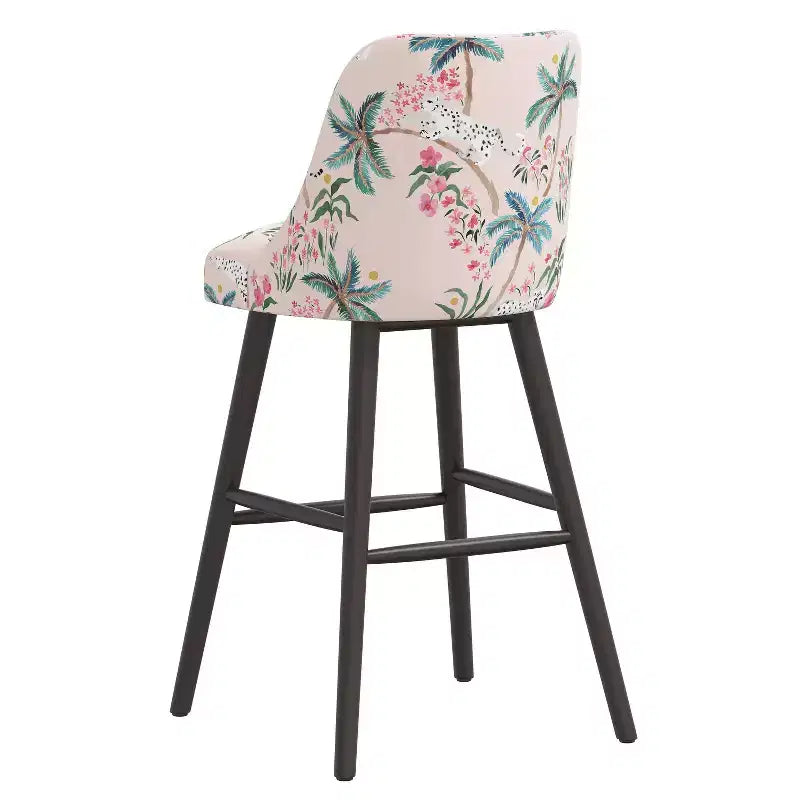 Sgabello da Bar Skyline Furniture Sherrie con Schienale Curvo Fantasia