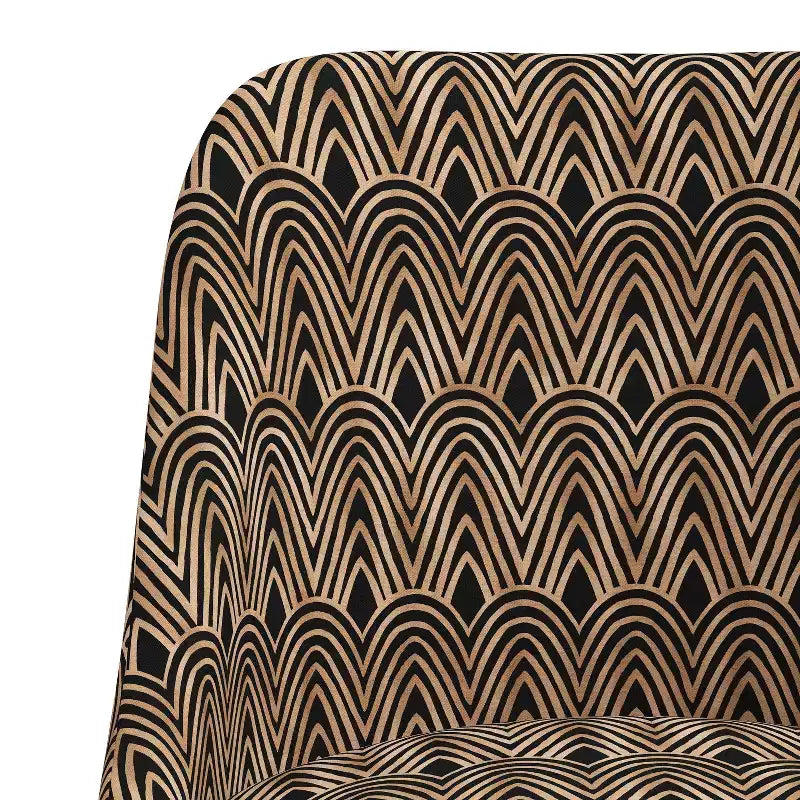 Sgabello da Bar Skyline Furniture Sherrie con Schienale Curvo Fantasia
