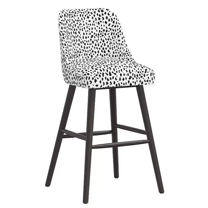Sgabello da Bar Skyline Furniture Sherrie con Schienale Curvo Fantasia