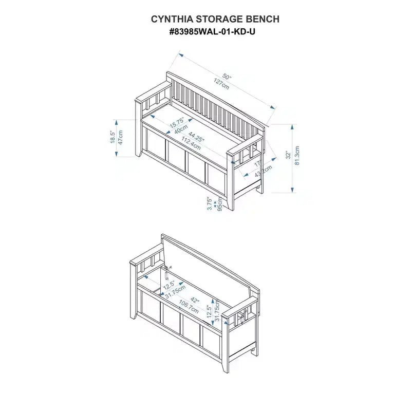 Panca portaoggetti Cynthia - Linon
