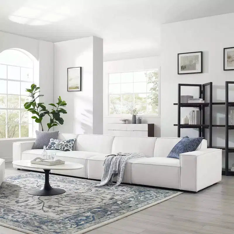 Divano componibile Restore a 4 posti con pouf - Modway