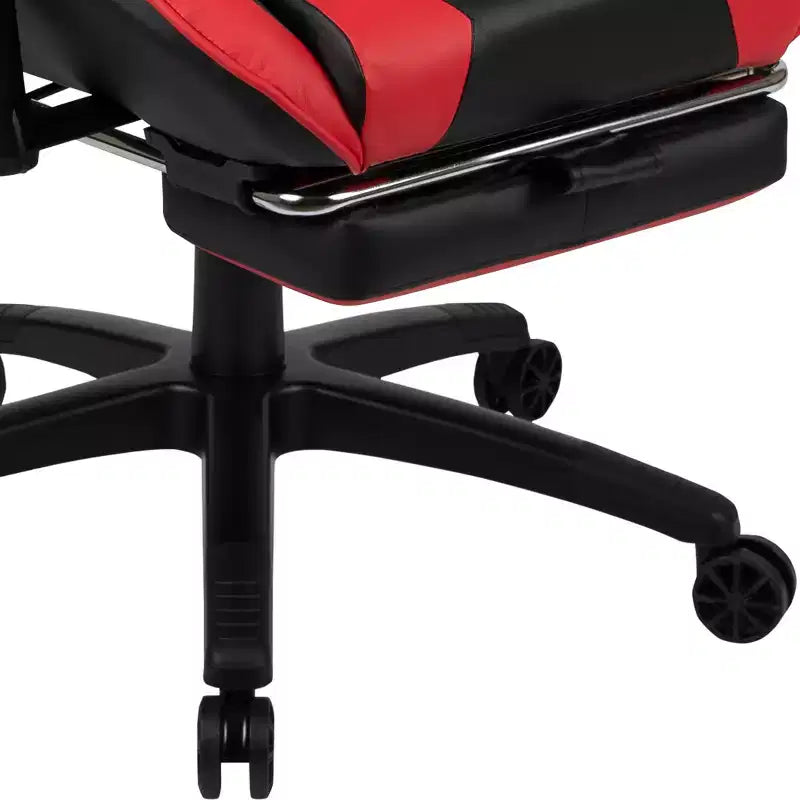 Set Sedia Reclinabile da Gaming Flash Furniture con Scrivania, Poggiapiedi, Portabicchieri, Gancio per Cuffie e Supporto per Monitor/Smartphone