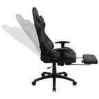 Set Sedia Reclinabile da Gaming Flash Furniture con Scrivania, Poggiapiedi, Portabicchieri, Gancio per Cuffie e Supporto per Monitor/Smartphone