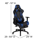 Set Sedia Reclinabile da Gaming Flash Furniture con Scrivania, Poggiapiedi, Portabicchieri, Gancio per Cuffie e Supporto per Monitor/Smartphone