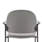 Sedia da reception laterale impilabile in acciaio Flash Furniture Comfort con braccioli