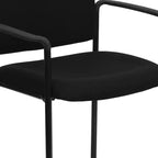 Sedia da reception laterale impilabile in acciaio Flash Furniture Comfort con braccioli
