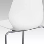 Sedia impilabile Flash Furniture serie HERCULES, capacità 350 kg, con supporto lombare e struttura argentata